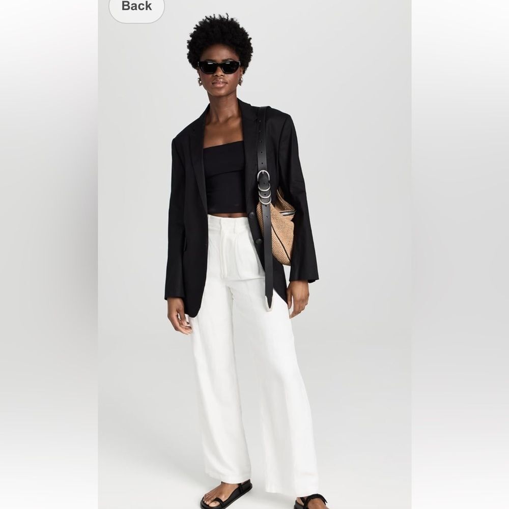 rag & bone Odessa Black Linen Blazer